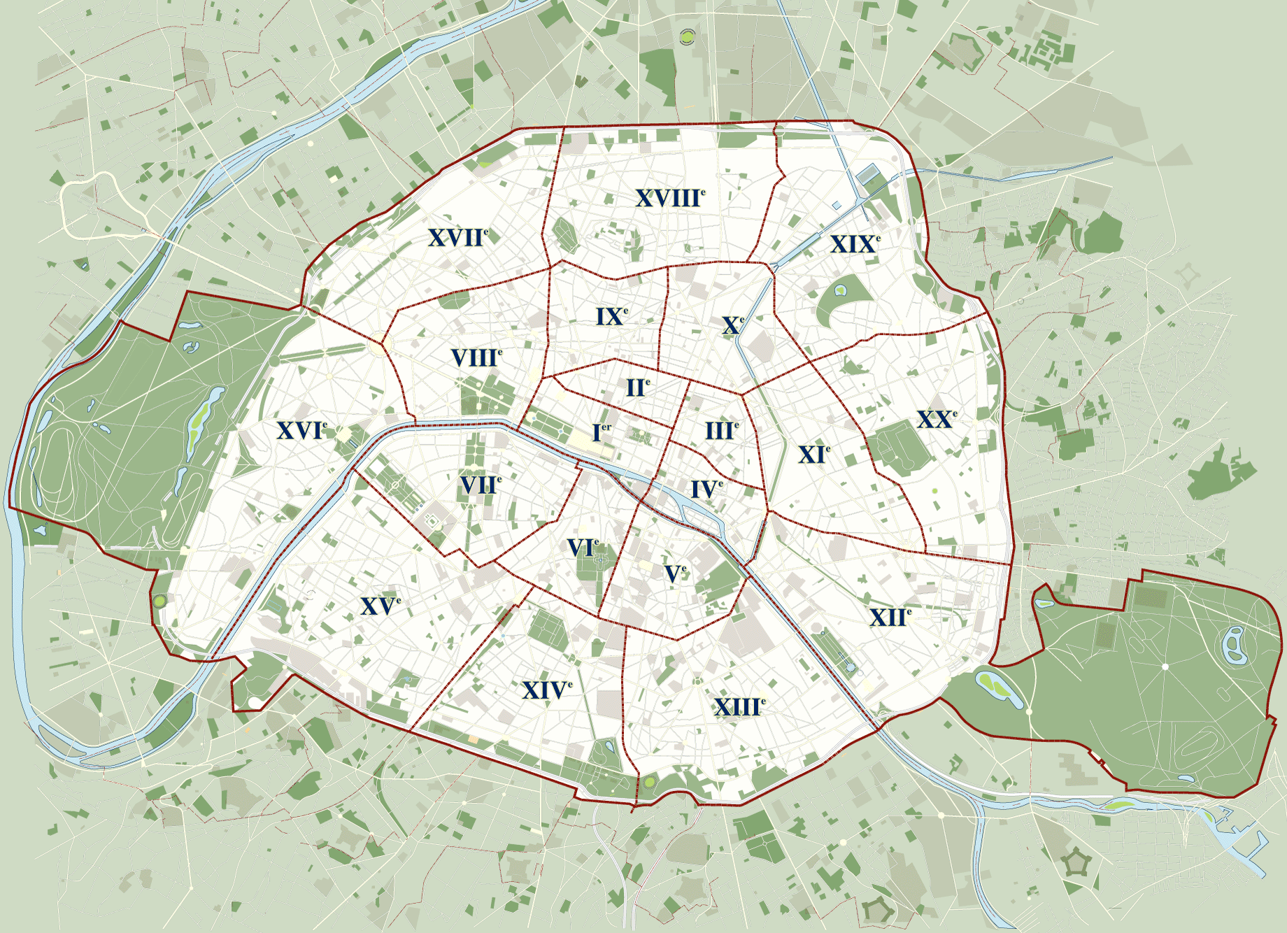 Carte des arrondissements de Paris : notre studio de podcast et notre zone d'intervention en région parisienne