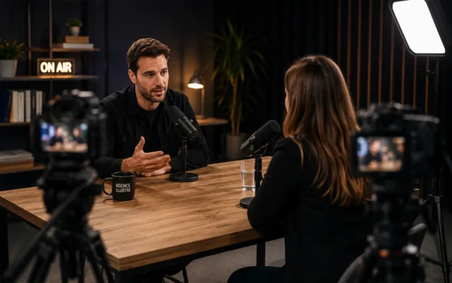Vidéocast : ce que l'explosion du podcast vidéo change pour votre marque en 2026